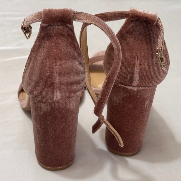 NEW Lulus Taylor Mauve pink Velvet Ankle Strap Heels 4” - Picture 5 of 16